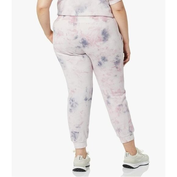 Goodthreads Women's Heritage Fleece Basic Lilac Tie-Dye Jogger Pants XX-Large - Picture 13 of 13